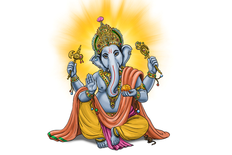 Ganesha is often prayed to by people starting a new enterprise.
